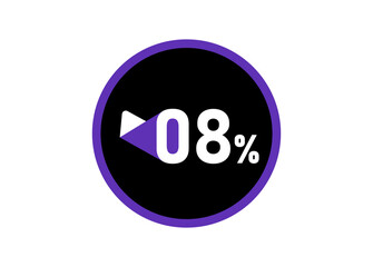 8% Round design vector, 8 percent images