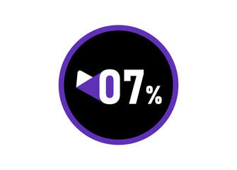 7% Round design vector, 7 percent images