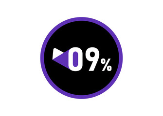 9% Round design vector, 9 percent images