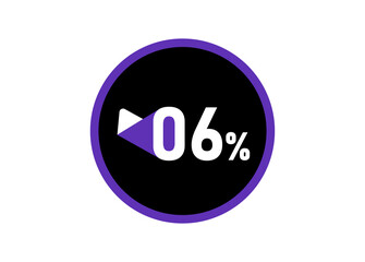 6% Round design vector, 6 percent images