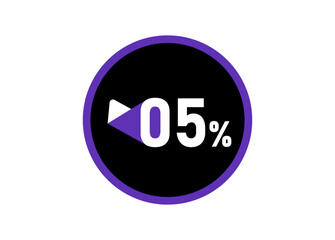 5% Round design vector, 5 percent images