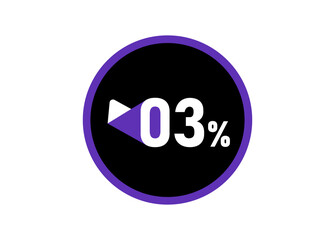 3% Round design vector, 3 percent images