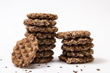 Whole grain crispy galettes  with sunflower and flax seeds