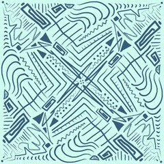 Colorful ornament. Circular ornament. Vector illustration. Illustration in doodle style. Poster for interior decor. Festive texture for printing on textiles and printing.