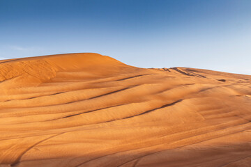 Landscape shot of a red desert. Nature
