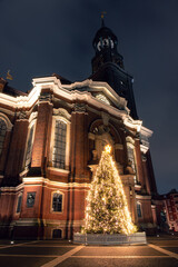 Hamburg Michel Weihnachtsbaum Weihnachten Advent Langzeitbelichtung