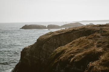 Fototapeta na wymiar Incredible cliff of the coast of Ribadeo, in Galicia, Spain