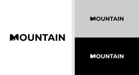 MOUNTAIN LOGO WORDMARK SIMPLE EDITABLE