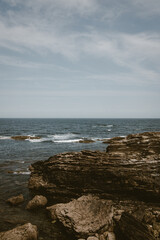 Incredible cliff of the coast of Ribadeo, in Galicia, Spain