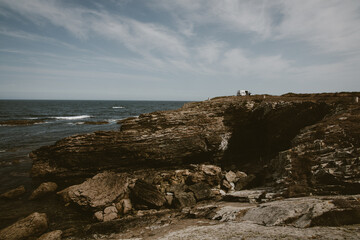 Fototapeta na wymiar Incredible cliff of the coast of Ribadeo, in Galicia, Spain