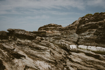 Incredible cliff of the coast of Ribadeo, in Galicia, Spain