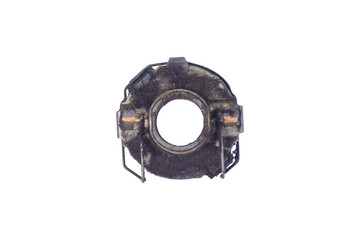 Old Clucth Bearing expire carpart.white background isoleted