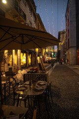 Milan Alley Restaurant Christmas Lights Fairy Festive Brera Sunset