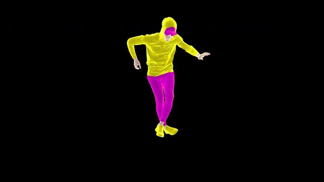 Hip hop dancer - 3d render with alpha channel.