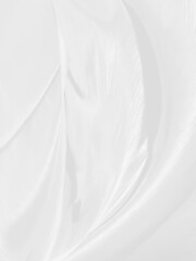 Obraz premium beauty vertical textile soft and clean fabric white abstract smooth curve shape decorate fashion background