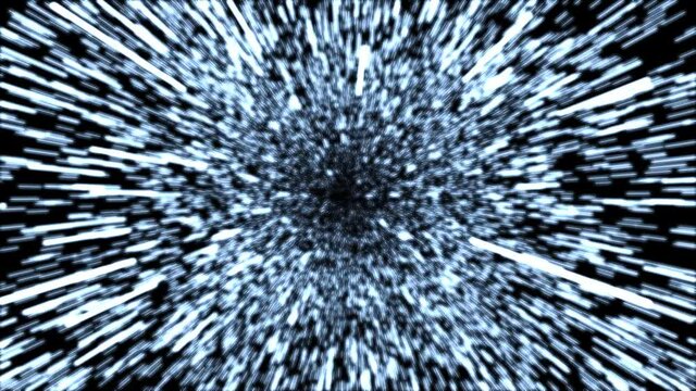 Hyperspace jump - 3d render looped.