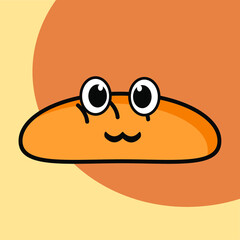 Cartoon character of bread and pastries. Vector illustration. cookies, bread, pie, biscuit, toque chef