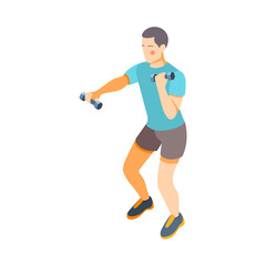 Dumbbells Cardio Exercise Composition