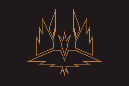 Logo of the proud bird Eagle, falcon or any other predator