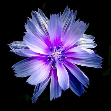 purple and white dahlia
