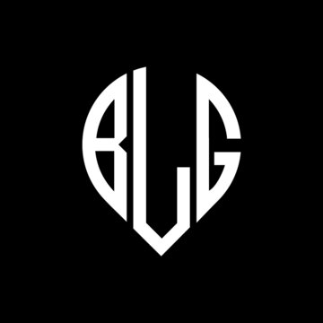 BLG letter logo design on black background. 
BLG circle letter logo design with ellipse shape.
BLG creative initials letter logo concept.BLG logo vector. 