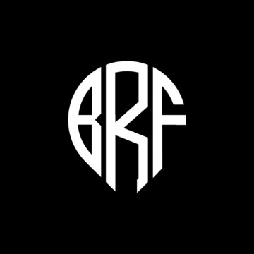 BRF letter logo design on black background. 
BRF circle letter logo design with ellipse shape.
BRF creative initials letter logo concept.BRF logo vector. 
