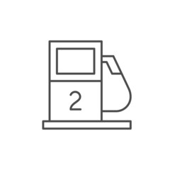 Fuel pump station line outline icon