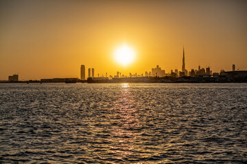 Obraz premium Dubai Skyline at sunset