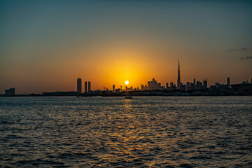 Obraz premium Dubai Skyline at sunset