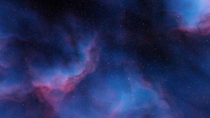 Nebula in space, science fiction wallpaper, stars and galaxy, 3d illustration