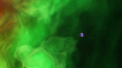 Nebula in space, science fiction wallpaper, stars and galaxy, 3d illustration