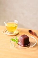 水羊羹と緑茶