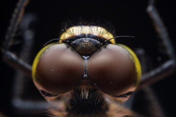 Close up of dragonfly compound eye, North China