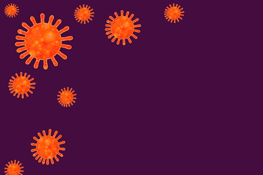 virus concept background for healthcare or medical related concept in purple background