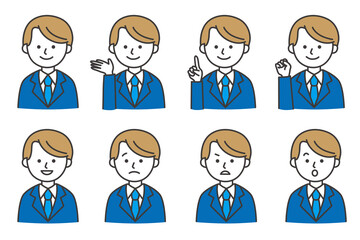 男性 スーツ 会社員 ビジネス イラスト ベクター AI 素材