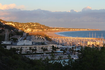 Obraz premium Mediterranean landscape with sea views. Mediterranean sunset