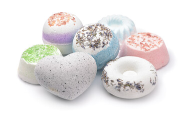 Group of various aroma bath bombs