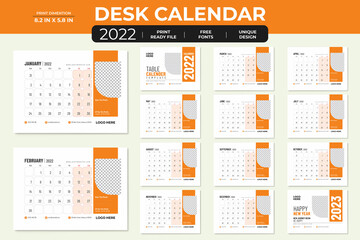Desk Calendar 2022 | Print Ready