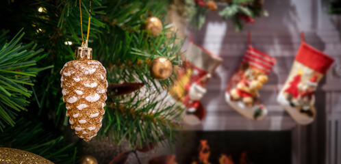ornaments on the Christmas tree. suitable for new year theme