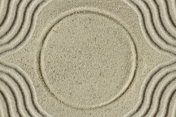 sand texture wave design background top view with copy space