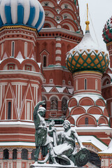 Fototapeta na wymiar Snow-covered Moscow center