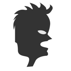 design illustration of people face with silhouette concept 