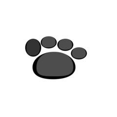 design illustration of a footprint with black and white concept
