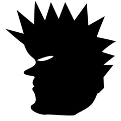design illustration of people face with silhouette concept 