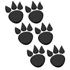 design illustration of a footprint with black and white concept