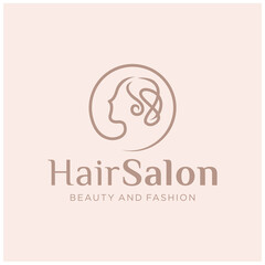 flat hair salon logo design inspirations