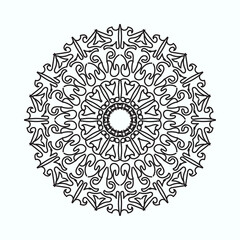 Hand drawn mandala. decoration in ethnic oriental  doodle ornament.