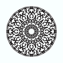 Hand drawn mandala. decoration in ethnic oriental  doodle ornament.