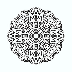 Hand drawn mandala. decoration in ethnic oriental  doodle ornament.