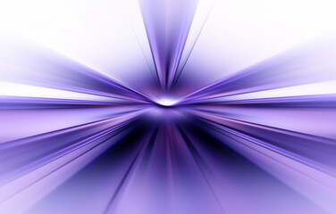 Abstract radial zoom blur surface of lilac and white tones. Bright lilac white background with radial, radiating, converging lines.